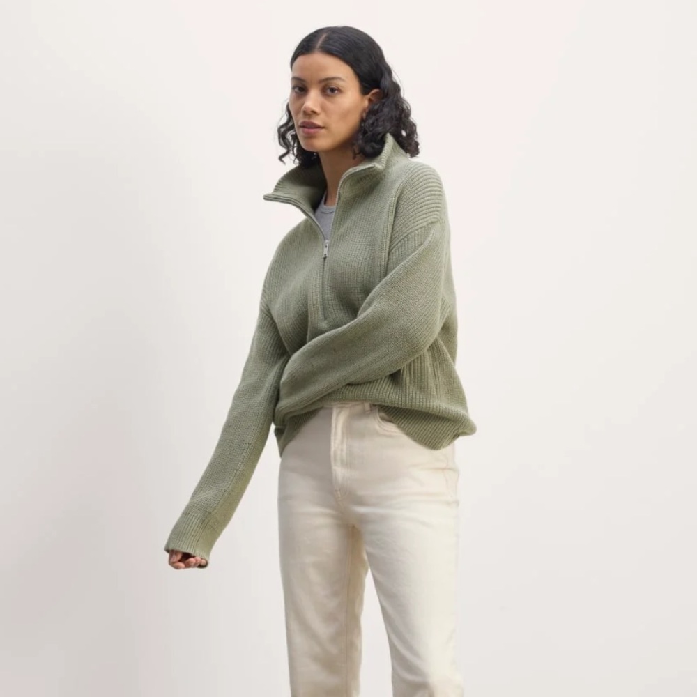 Everlane Half-Zip in Everyday Cotton - Size M - Picture 3 of 11
